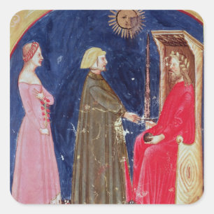 Adesivo Quadrado Dante e Beatrice antes de justiniano