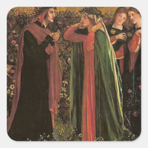 Adesivo Quadrado Dante encontra Beatrice