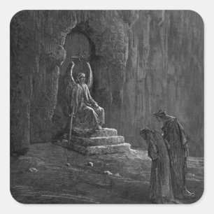 Adesivo Quadrado Dante & Virgil nas Portas do Purgatório