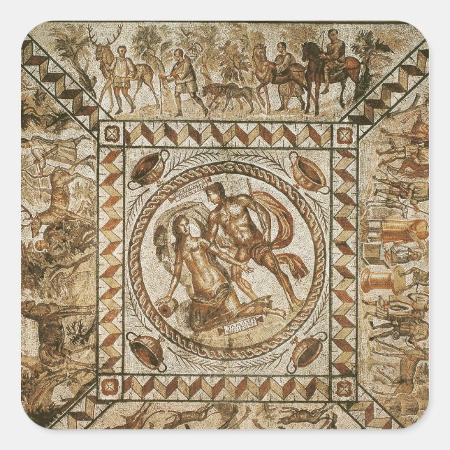 Adesivo Quadrado Daphne perseguido por Apollo (Frente)