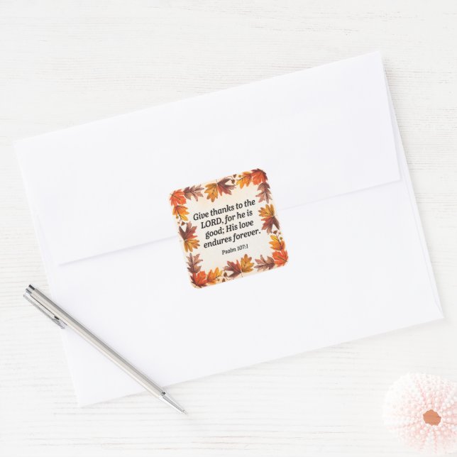 Adesivo Quadrado Dar Obrigados (Envelope)