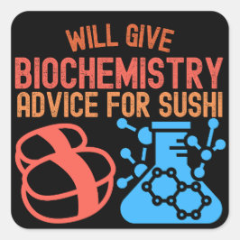 Adesivo Quadrado Dará Bioquímica para Sushi