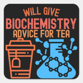 Adesivo Quadrado Dará Conselhos de Bioquímica para o Chá