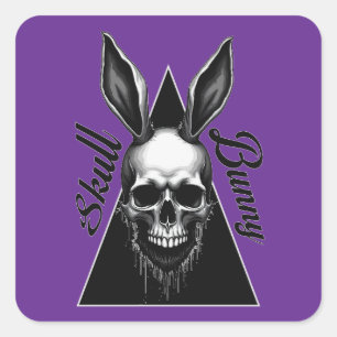 Adesivo Quadrado Dark Bunny – Gothic Easter Art - Autocolante