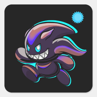 Adesivo Quadrado Dark Chao - Running - Swimming Variant Custom Art