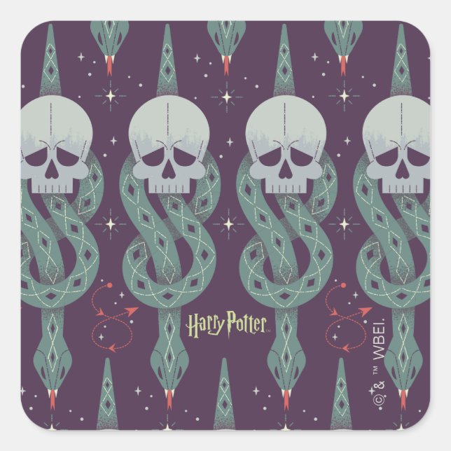 Adesivo Quadrado Dark Mark Geometric Icon Pattern (Frente)