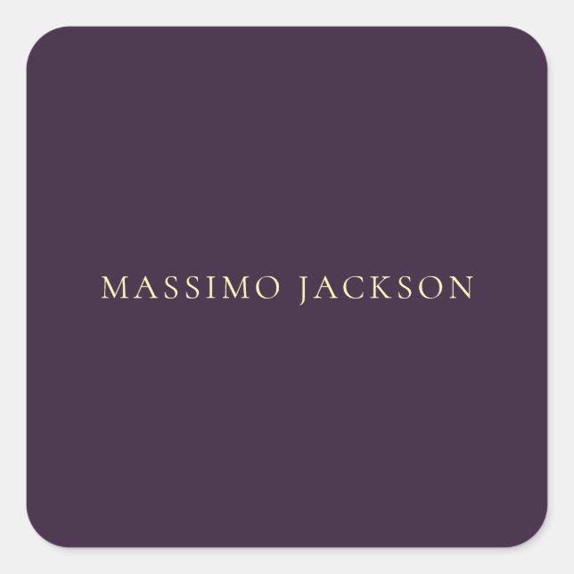 Adesivo Quadrado Dark Purple Minimalist Plain Modern  (Frente)