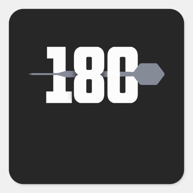 Adesivo Quadrado Dart Throwing Gift para o artista (Frente)