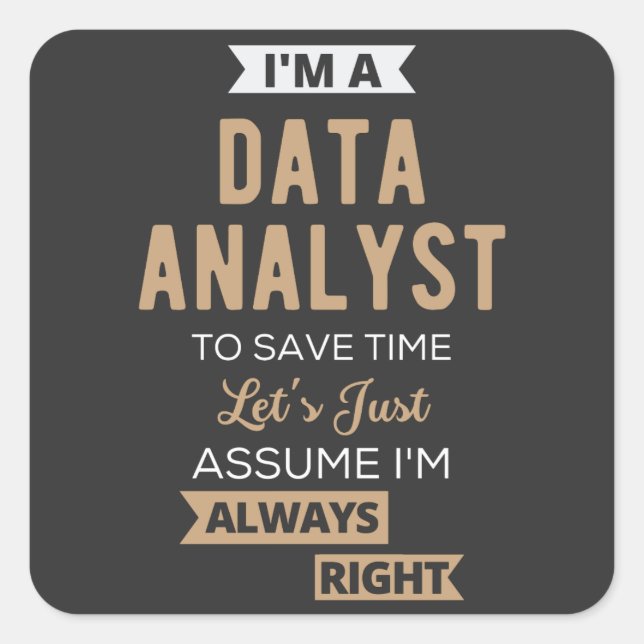 Adesivo Quadrado Data Analyst (Frente)