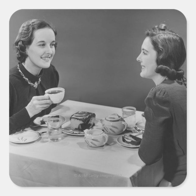 Adesivo Quadrado Data do café (Frente)