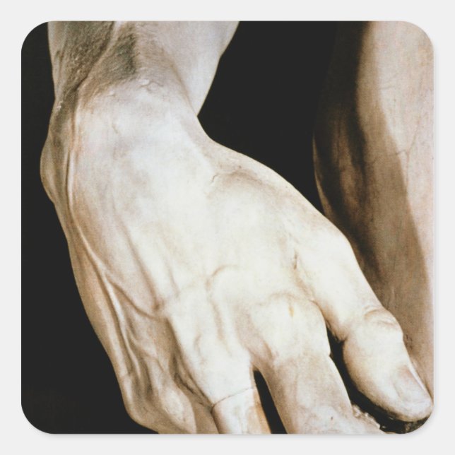 Adesivo Quadrado David by Michelangelo Buonarroti , 1501-04 (Frente)