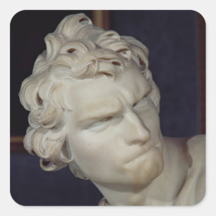 Adesivo Quadrado David, detalhe da cabeça, 1623-23