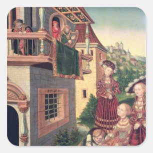 Adesivo Quadrado David e Bathsheba, 1528