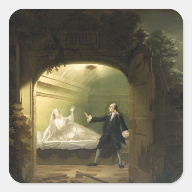 Adesivo Quadrado David Garrick (1717-79) e George Anne Bellamy ( (Frente)