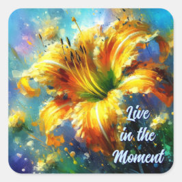 Adesivo Quadrado Daylily Daylily Flor, Impressionista do Teto Amare