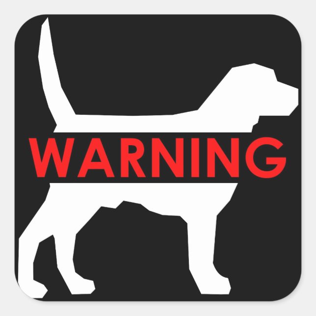 ADESIVO QUADRADO DE AVISO DE CÃES (Frente)