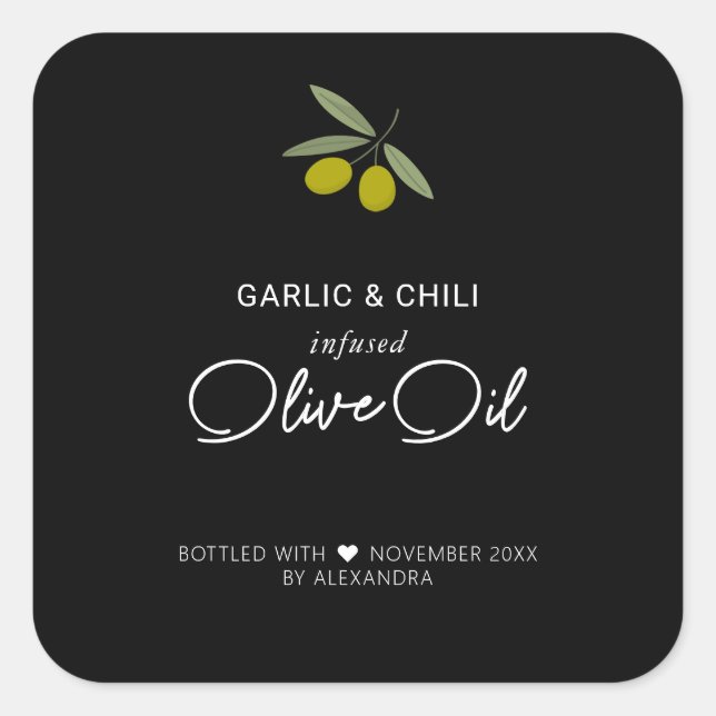 Adesivo Quadrado de Azeite de Oliva Infundido Case (Frente)