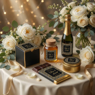 Adesivo Quadrado de Casamento Estilo Bordado Art D