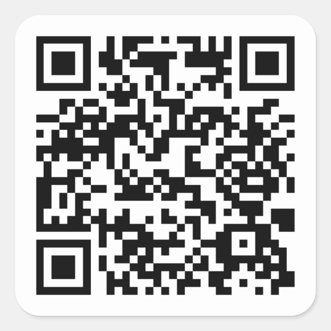 Adesivo quadrado de código QR personalizado (Frente)