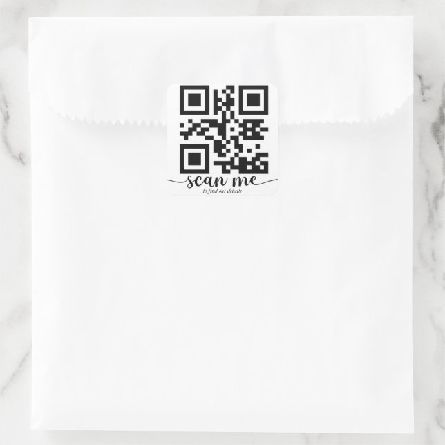 Adesivo Quadrado de Código Qr Personalizado (Bolsa)
