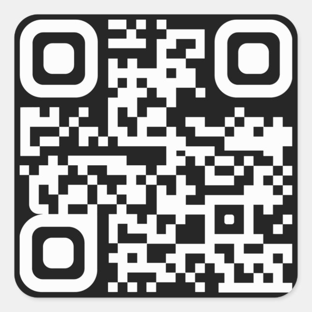 Adesivo quadrado de código QR personalizado (Frente)