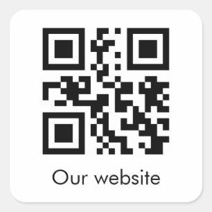 Adesivo quadrado de código QR personalizado