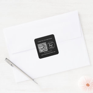 Adesivo Quadrado de Código QR Personalizado para N