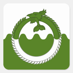 Adesivo Quadrado de Distintivo da População de Loc
