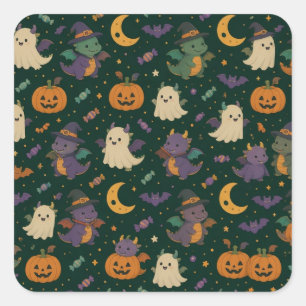 Adesivo Quadrado de Dragões Fantasias de Halloween