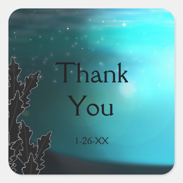 Adesivo Quadrado De Dusk até Dawn Blue Party Favkers (Frente)