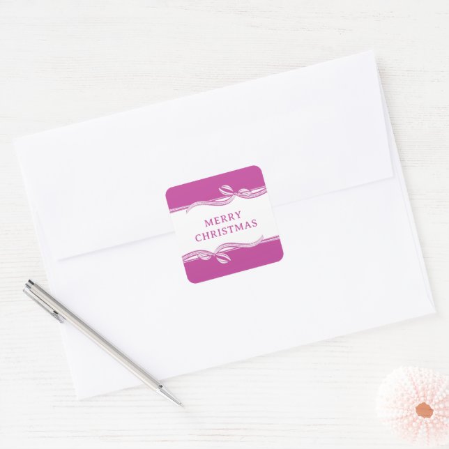Adesivo Quadrado de Fita Listrada (Envelope)