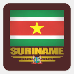 Adesivo Quadrado De "orgulho Suriname "