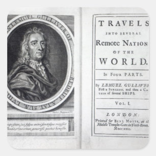 Adesivo Quadrado De "os viagens Gulliver por Jonathan Swift, 1726