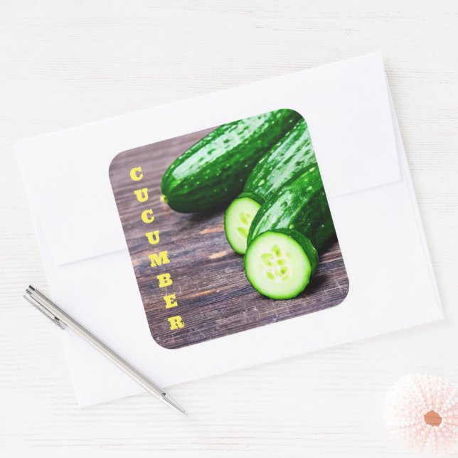 Adesivo Quadrado de Pepino (Envelope)