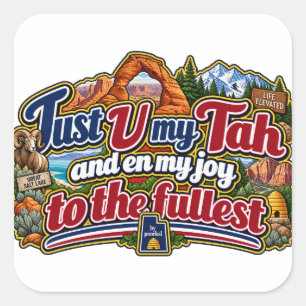 Adesivo quadrado de Utah