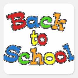 Adesivo Quadrado De volta à escola