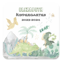 De Volta À Escola 2023 Dinossauro Cute Personaliza