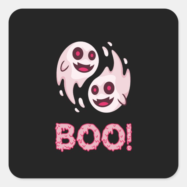 Adesivo Quadrado De volta à escola com material escolar divertido (Frente)