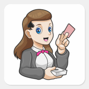 Adesivo Quadrado Dealer no Poker