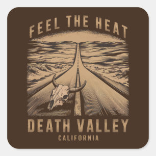 Adesivo Quadrado Death Valley California Sente o calor