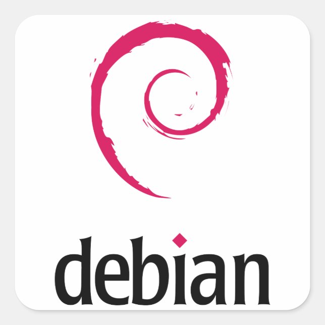 Adesivo Quadrado Debian (Frente)