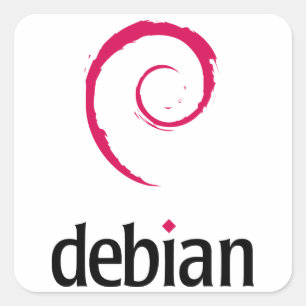 Adesivo Quadrado Debian