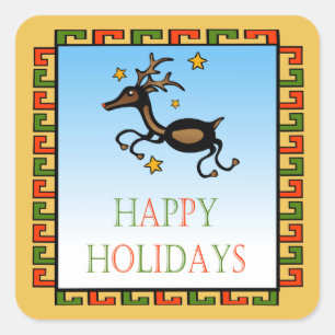 Adesivo Quadrado Decal/Adesivo Quadrado de Veado Voador