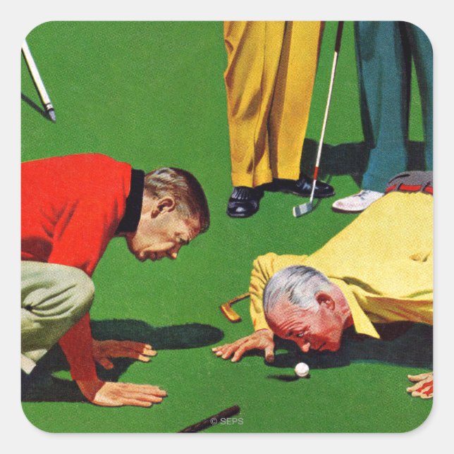 Adesivo Quadrado Décimo oitavo Buraco (Frente)