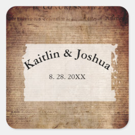 Adesivo Quadrado Declaração de Independência 📜 Histórica