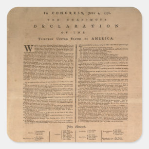 Adesivo Quadrado Declaração dos autocolantes