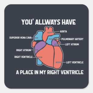 Adesivo Quadrado Declaração Sentimental do paramédico EMT