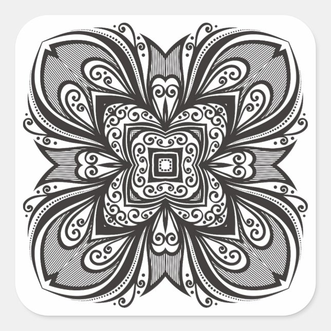 Adesivo Quadrado Deco Black Square Inspirado (Frente)