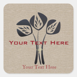 Adesivo Quadrado Deco de Arte do Buquê Floral Florista do Jardineir