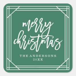 Adesivo Quadrado Deco de Arte Verde Moderna | Férias